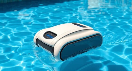 futuristic automated pool maintenance