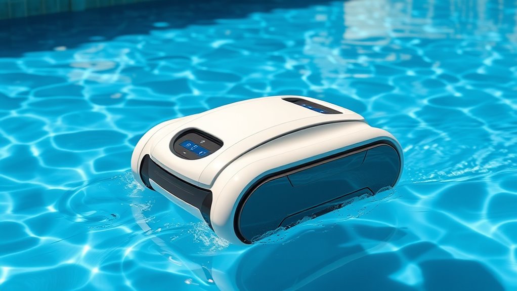 futuristic automated pool maintenance