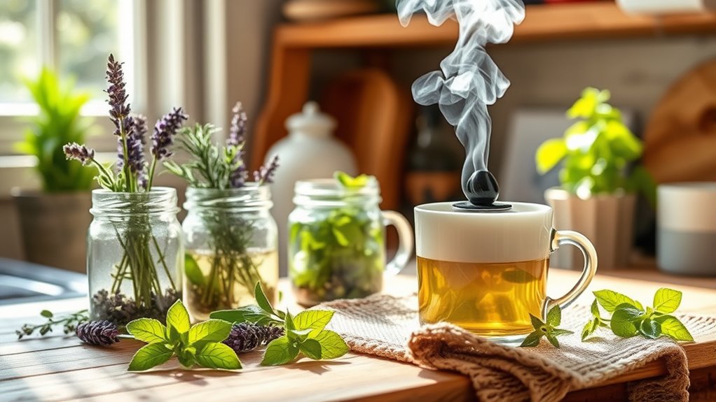 herbs decor fragrance arrangement