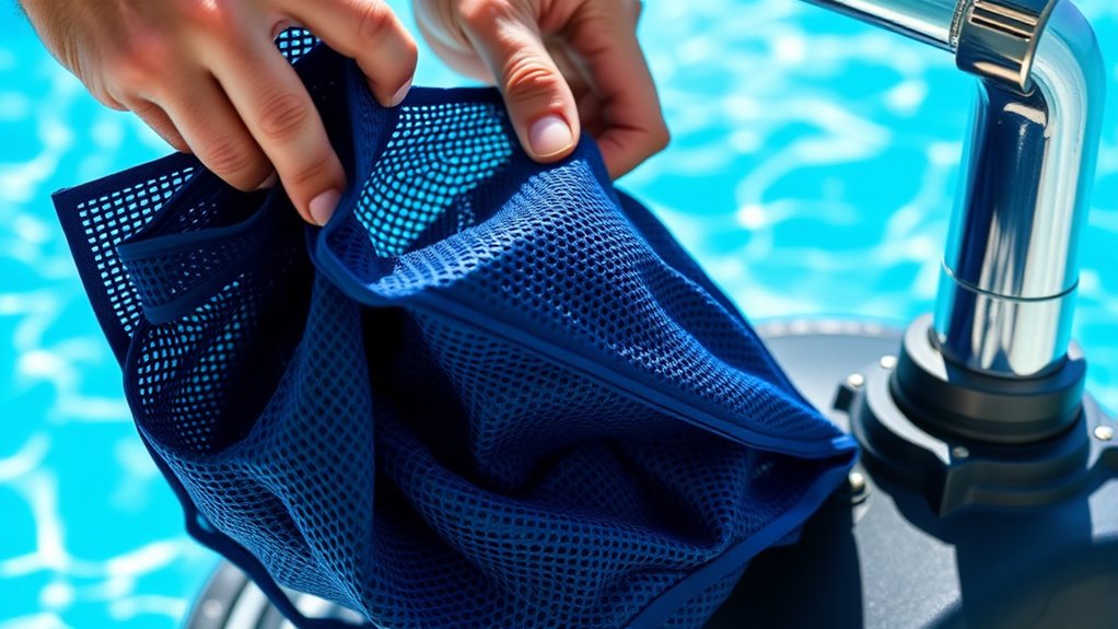 install debris bag securely