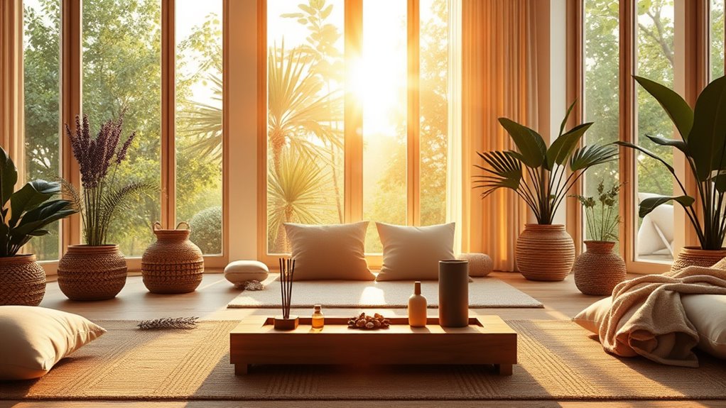 quiet private meditation space
