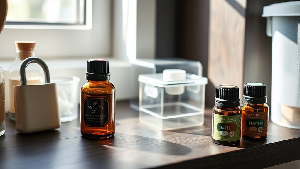 secure oils away safely