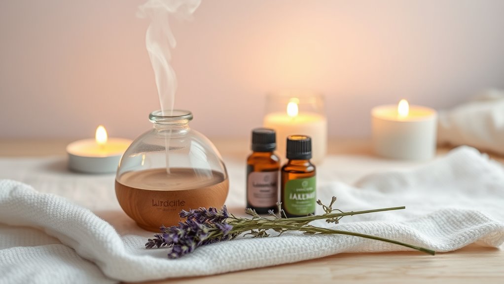 use calming scent techniques