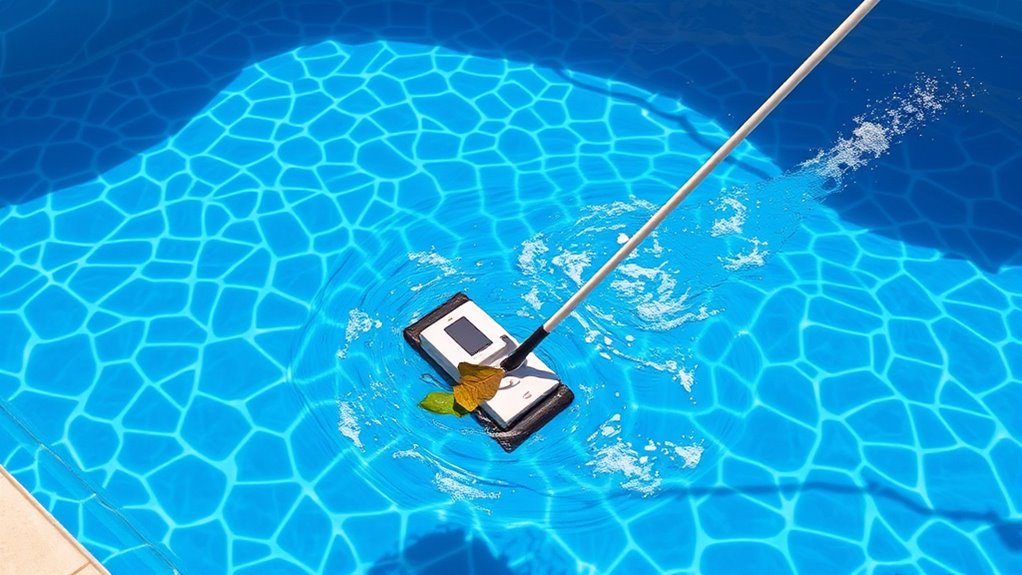 water driven debris handling efficiency