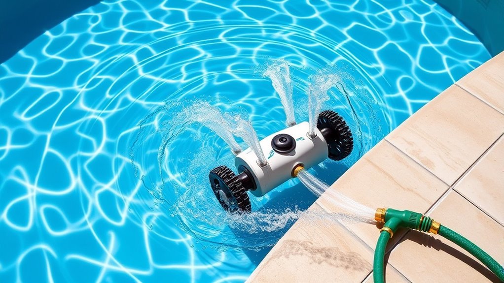water powered pool cleaning