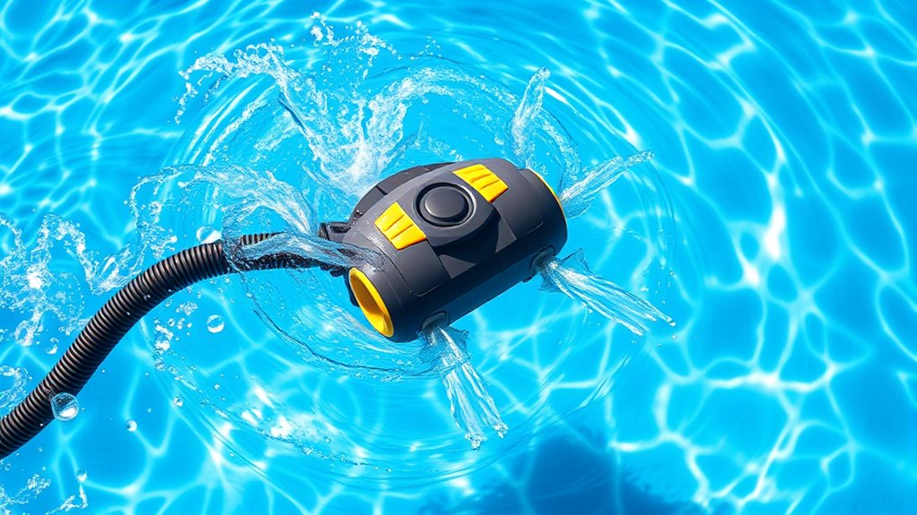 water pressure powers pool cleaner