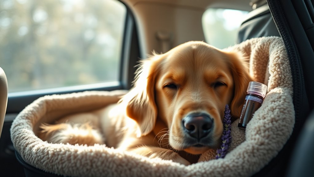 aromatherapy calms traveling pets