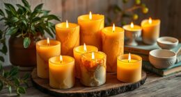 beeswax candle collection