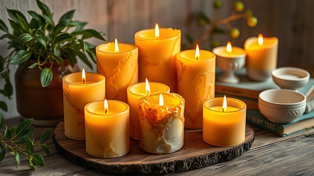beeswax candle collection
