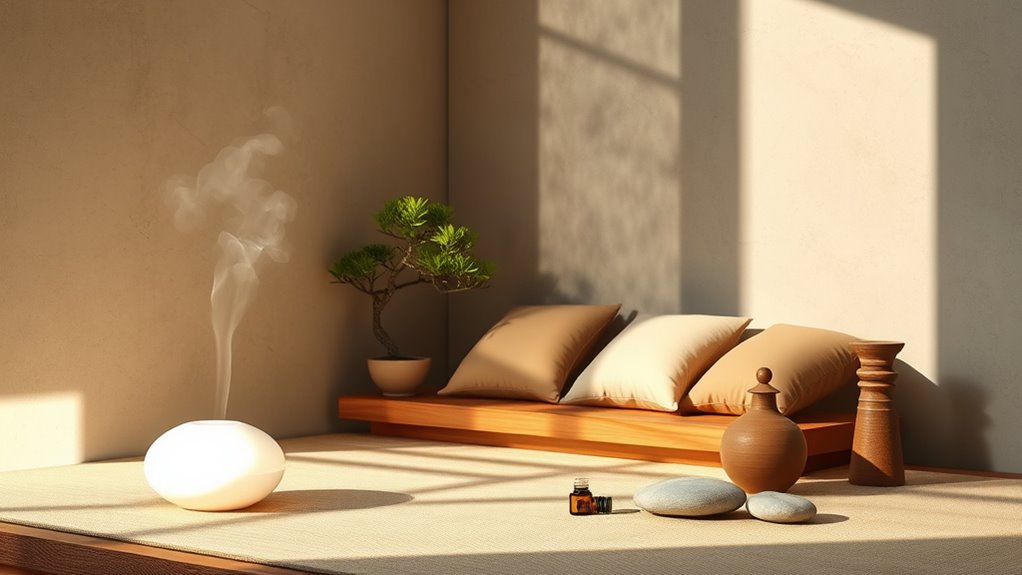 create calming aromatherapy space