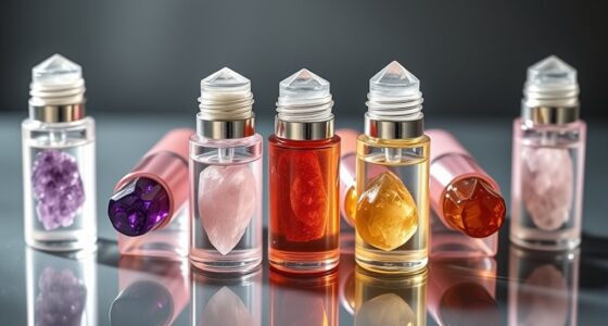 crystal infused essential oil rollers