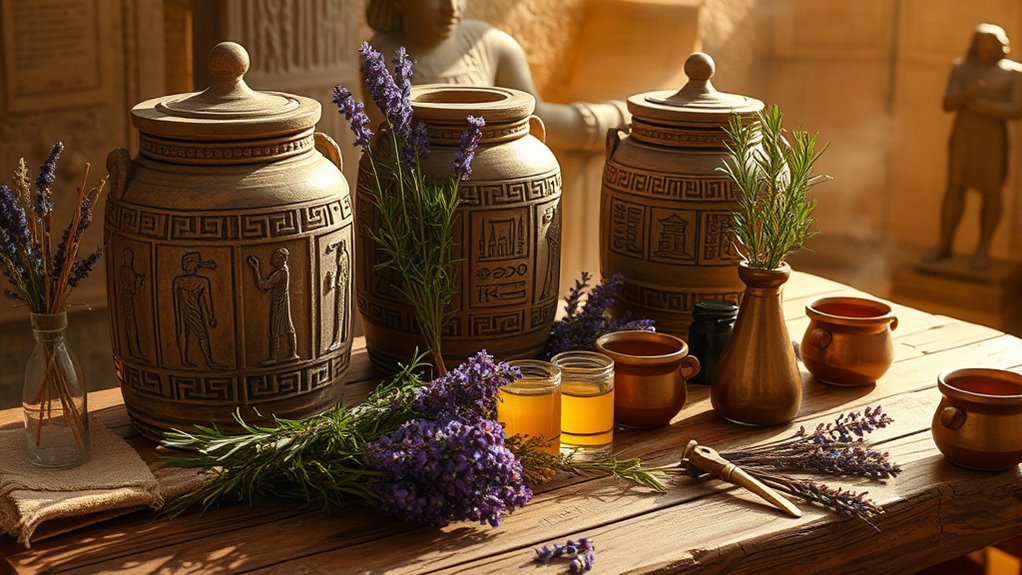 egyptian and greek oil use