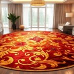 elegant 8 foot round silk rugs