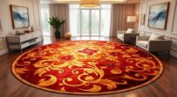 elegant 8 foot round silk rugs