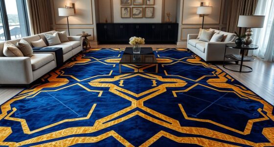 elegant geometric silk rugs