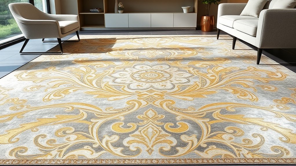 elegant metallic accent rugs