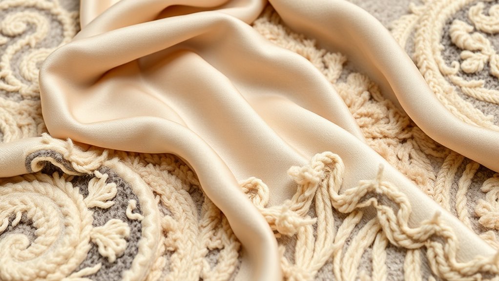 elegant neutral silk carpets
