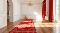 elegant red silk runner carpets