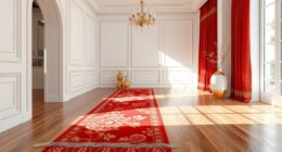 elegant red silk runner carpets