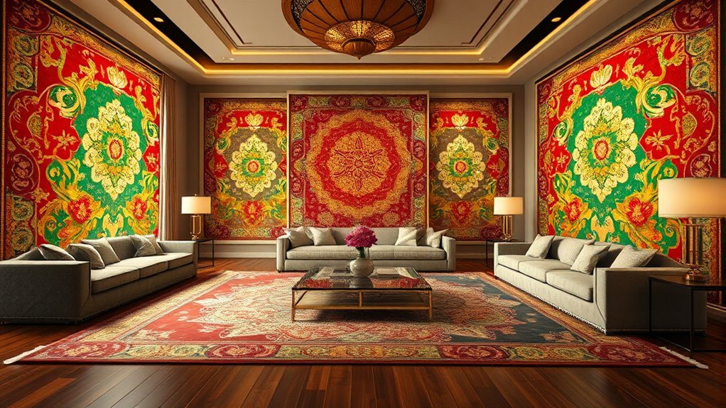 luxury oversized silk carpets