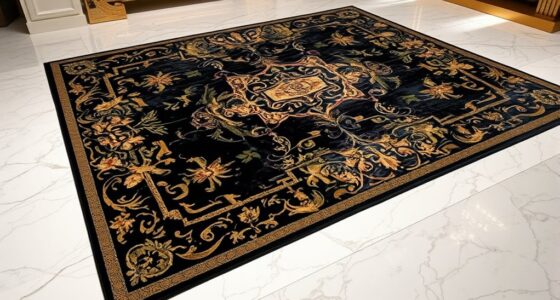 luxury yilong black gold rugs