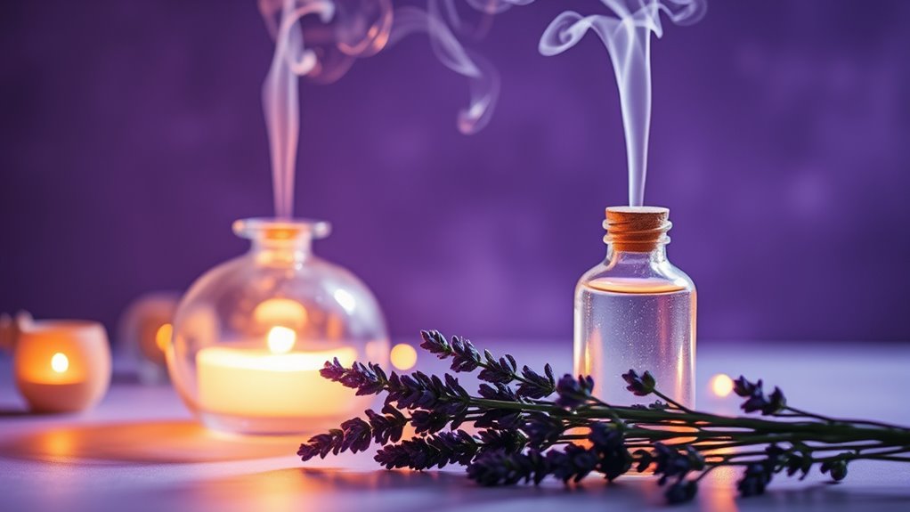 relaxing lavender oil lighting