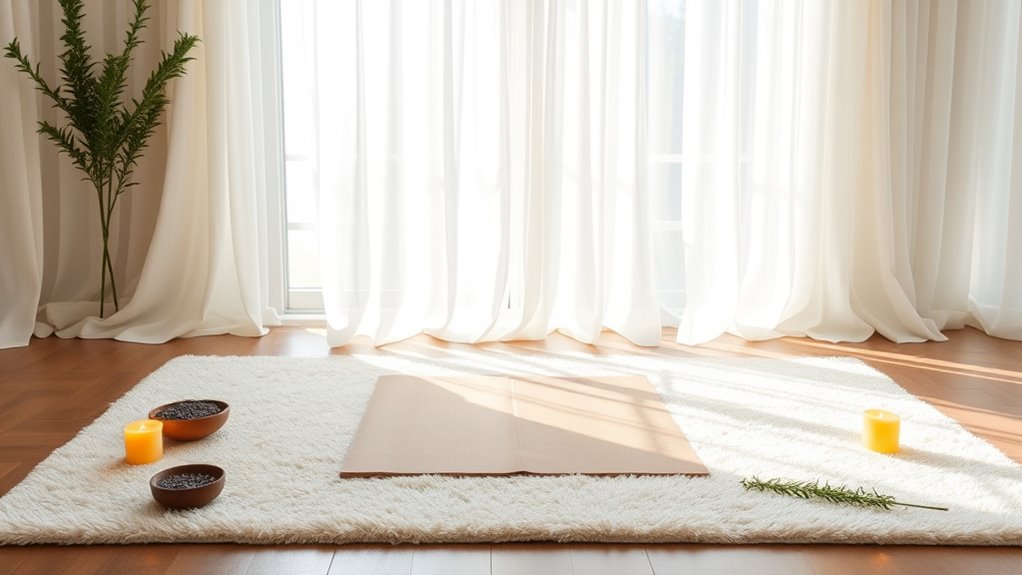 set calming aromatherapy ambiance