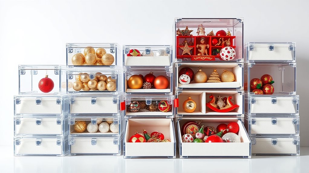 durable holiday ornament containers
