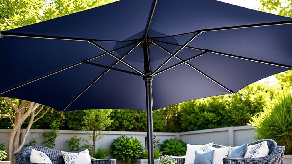 durable weather resistant patio umbrella