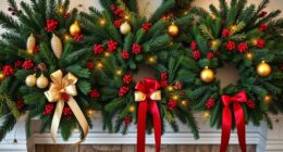 festive mantel decor sets