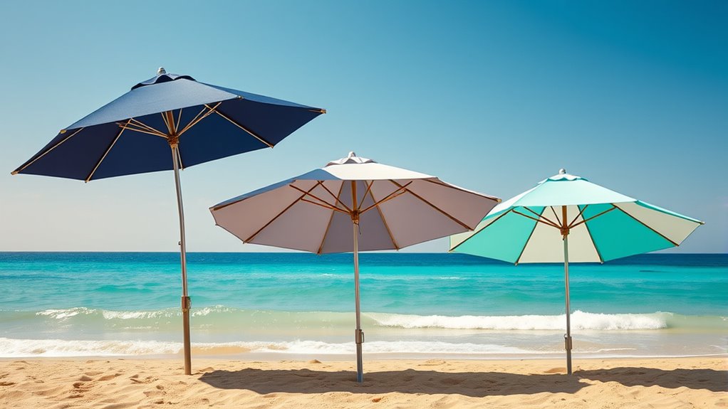luxury beach umbrella features