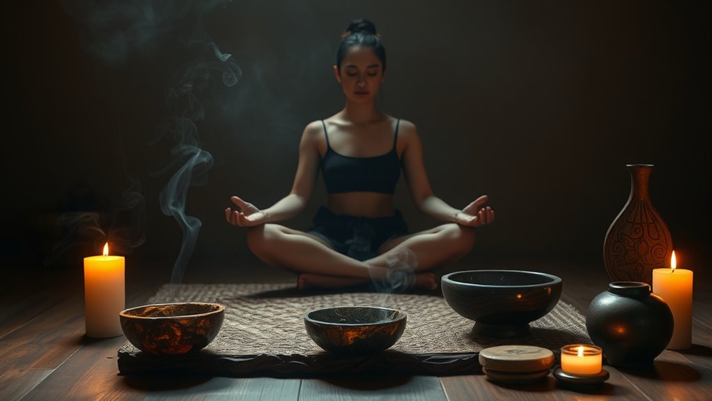aromatherapy incense meditation session