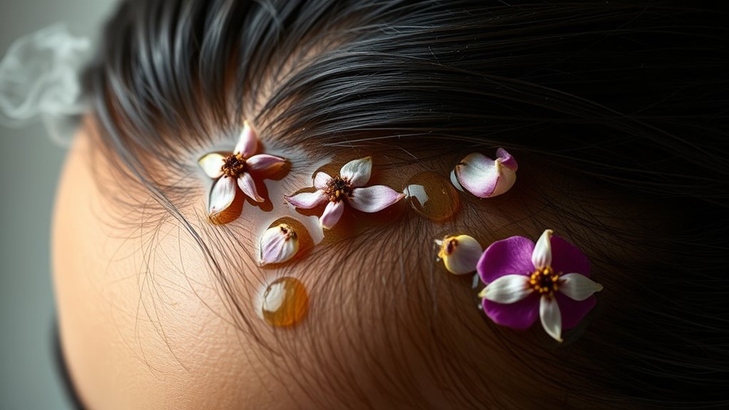 aromatherapy scalp hair oiling