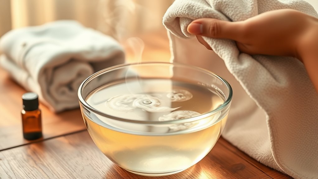 breathe steam for relief