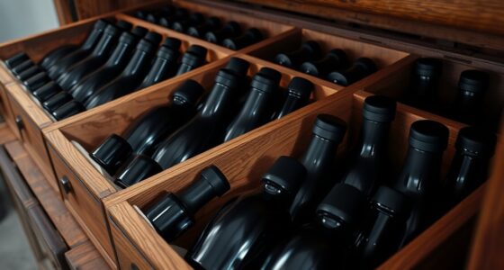dark bottle storage boxes