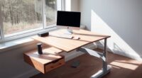 clutter free adjustable desks