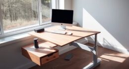 clutter free adjustable desks