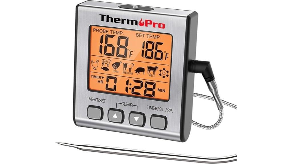 digital meat grilling thermometer