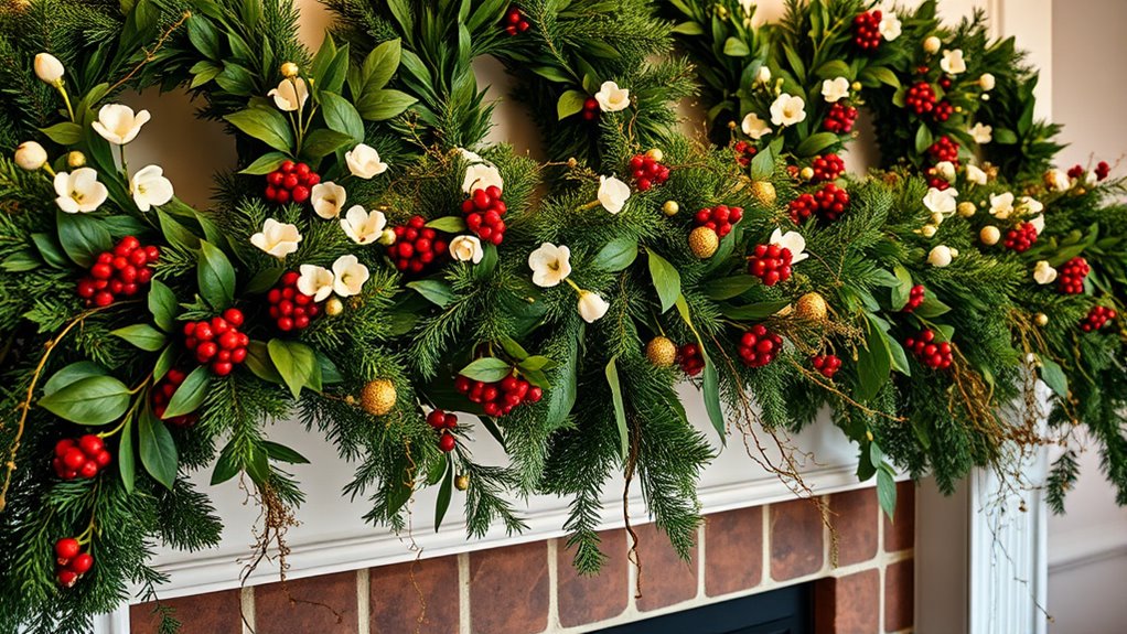 elegant holiday mantel decorations