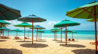 luxury beach umbrella selections