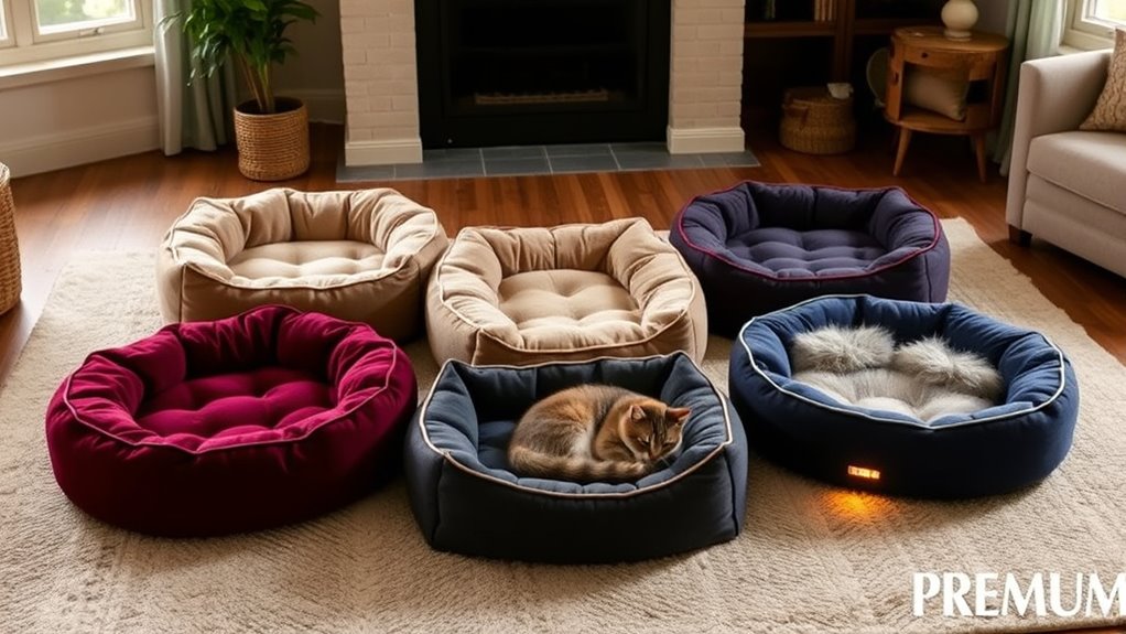 luxury heated pet beds