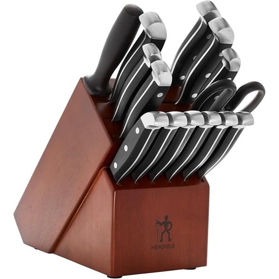 HENCKELS 15-Piece German Knife Set with Block