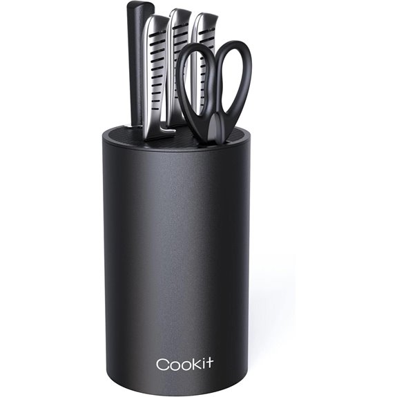 Cookit Round Knife Block with Scissors Slot
