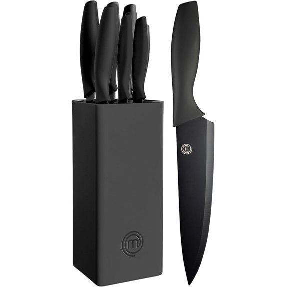 MasterChef Knife Set with Block and Non-Stick Blades
