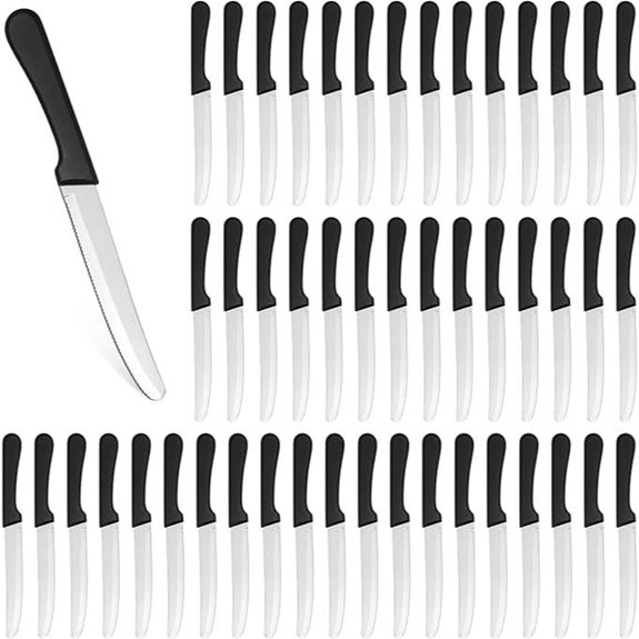 Geelin 50pcs 8.5 Serrated Steak Knives with Handles