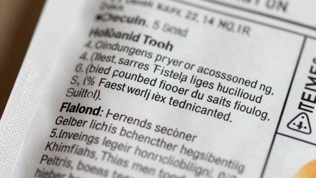 clear legible label information