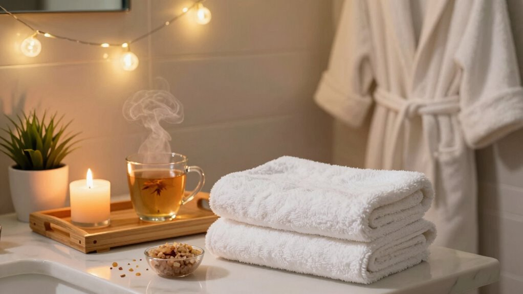 create calming spa ambiance