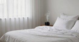 fresh quiet airy bedroom