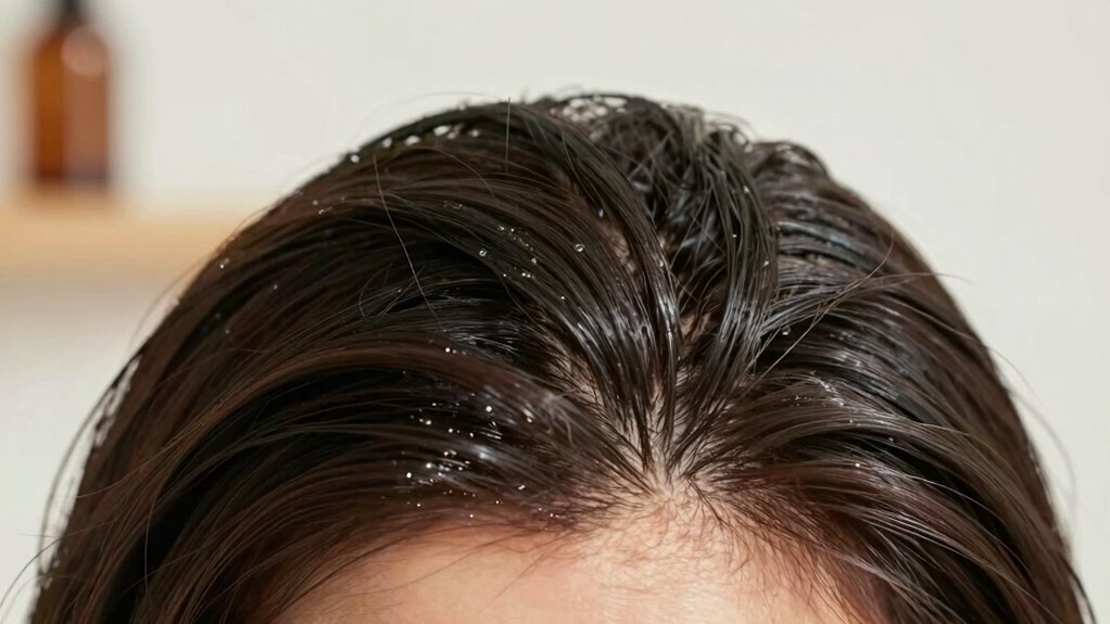 gentle oiling promotes healthy scalp