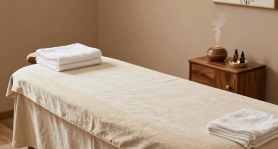 professional massage table setup